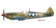 Asisbiz Spitfire MkVIII USAAF 12AF 31FG308FS HLMM Bill Skinner Pomigliano Naples Italy 1944 0A