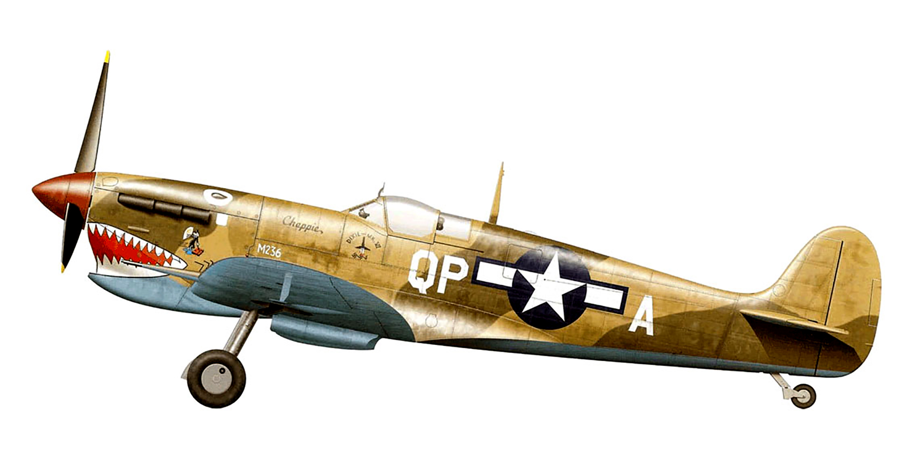 Asisbiz Spitfire MkVcTrop USAAF 12AF 52FG2FS QPA Lt Richard 