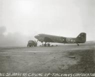 Asisbiz 1ACG Douglas C 47 Dakota being gassed up at Tingkawks Sakan Burma for a trip to China 28th Jan 1945 NA319