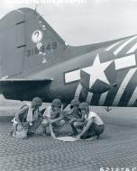 Asisbiz 43 16349 Douglas C 47B Dakota 1ACG crew checking the map for the invasion of Rangoon 19th Apr 1945 NA795