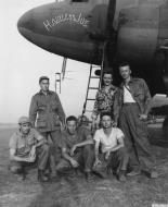 Asisbiz Douglas C 47 Skytrain 1ACG Hairless Joe with Maj Dick Cole L at Lalaghat India NA1216