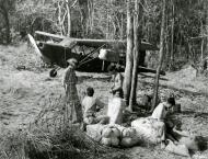 Asisbiz Stinson L 5 Sentinel 1ACG 75lb parachute pack attached to each wing at Broadway Burma 1944 NA101