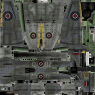 Asisbiz IL2 TT Tempest MkV RAF 222Sqn ZD D NV972 England 1944 weathered