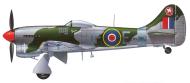 Asisbiz Artwork Profile Tempest MkV RAF 3Sqn JF E Pierre Clostermann NV784 England 1944 0A