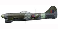 Asisbiz Artwork Profile Tempest MkV RAF 501Sqn SD Y EJ555 Hawkinge England 1944 0A