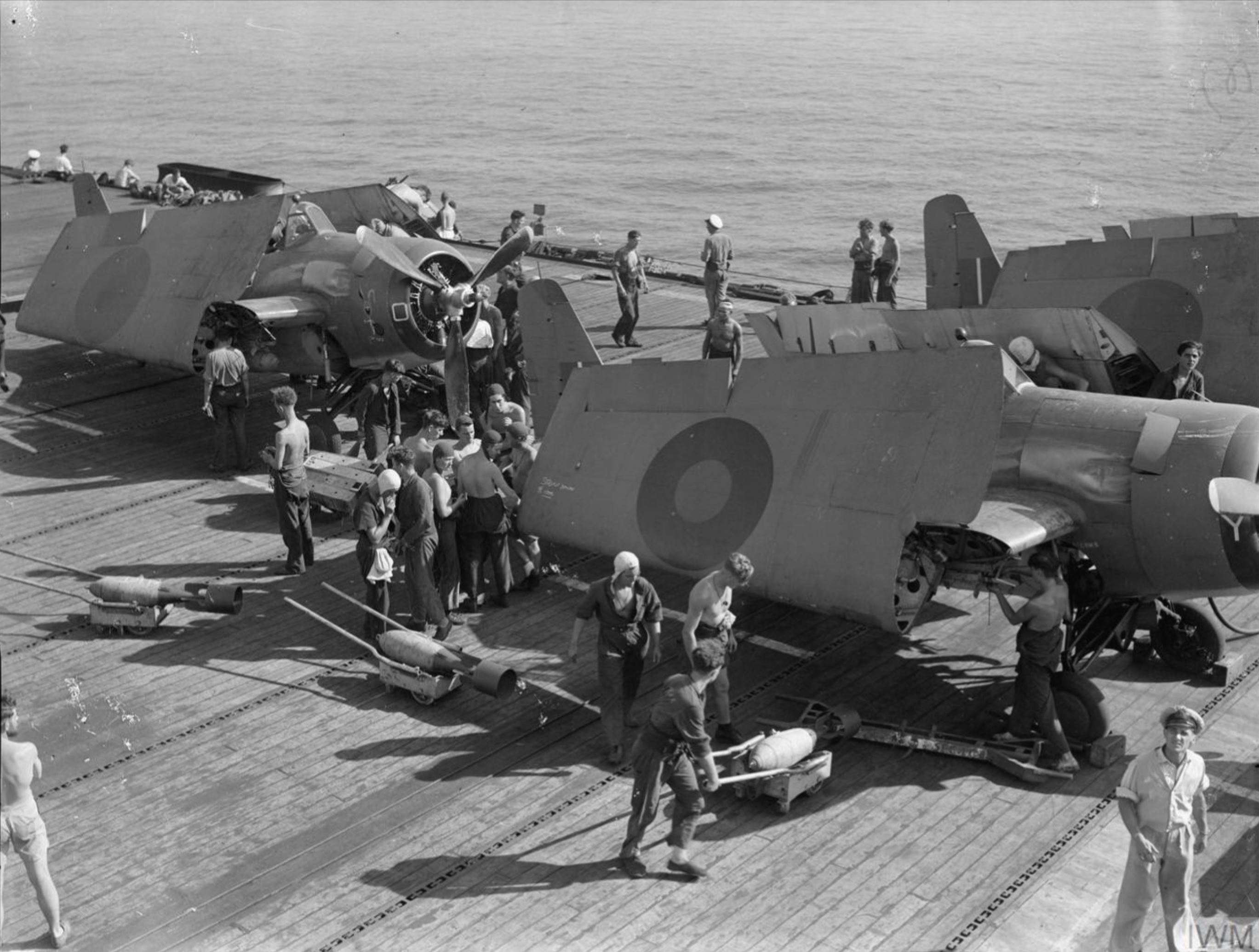 Asisbiz Fleet Air Arm Martlets Aboard Hms Pursuer Off Southern France 