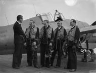 Asisbiz Aircrew Fleet Air Arm Martlet pilots aboard HMS Pursuer who sd 2 emeny ac Atlantic convoy 6th Mar 1944 IWM A22180