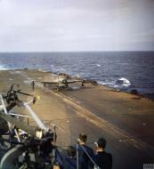 Asisbiz Fleet Air Arm Martlet MkIIs about to take off from HMS Formidable Operation Torch Nov 1942 IWM TR284