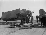 Asisbiz Fleet Air Arm Martlet White O aboard HMS Pursuer off Southern France 14th 15 Aug 1944 IWM A25274