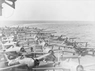 Asisbiz Fleet Air Arm Martlets preparing for take off aboard HMS Illustrious Jul 1943 IWM A20658