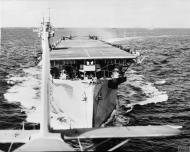 Asisbiz HMS Biter photographed from one of her Fairey Swordfish planes just after taking off IWM A22715