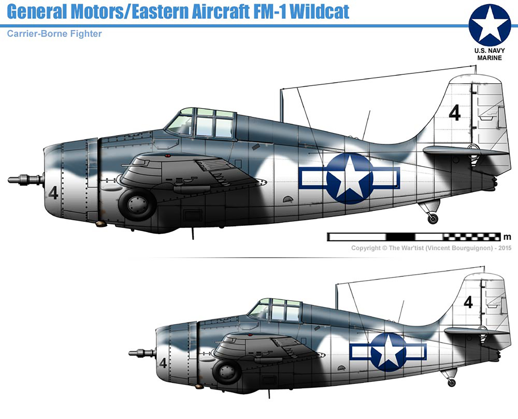 Asisbiz FM 1 Wildcat VC 8 Black 4 Norman Hodson CVE 60 USS Guadalcanal ...