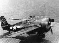 Asisbiz FM 2 Wildcat VC 93 White 15 taking off CVE 80 USS Petrof Bay Apr 1945 01