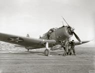 Asisbiz USN VS 72 Vought SB2U Vindicator at RNAS Hatston Island of Mainland Orkney Scotland Apr 1942 IWM A9376