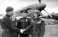 Asisbiz Yakovlev Yak 3 157IAP White 9 presentation ac to SnrLt Ivan V Maslov (R) slogan reads Red Oct Collective Farm 1944 01