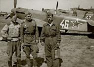 Asisbiz Yakovlev Yak 9U 151GvIAP 294IAD Silver 46 and 47 Yambol airfield Bulgaria June 1945 01