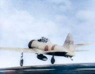 Asisbiz Mitsubishi A6M2 Zero AI 108 taking off from Japanese carrier Akagi to attack Pearl Harbor 7th Dec 1941 80 G 182252