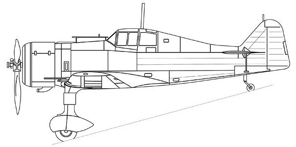 Fokker D.XXI side profile