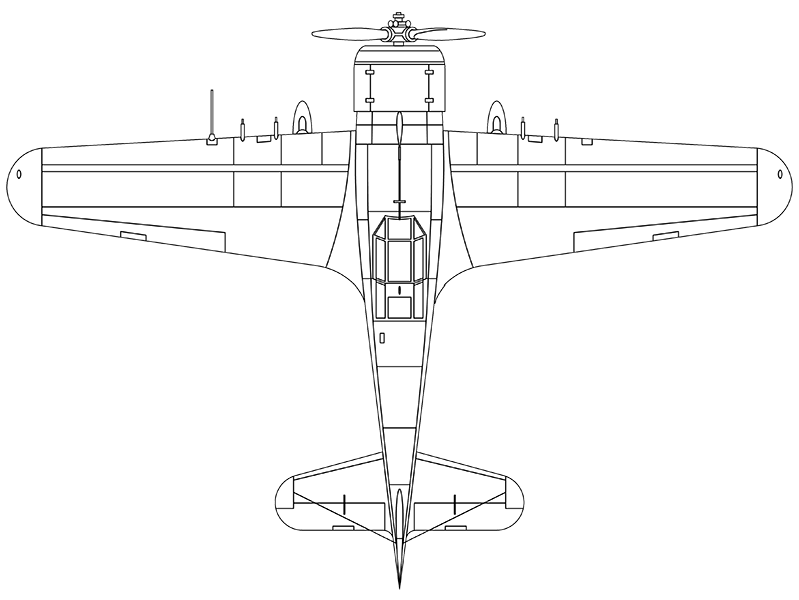 Fokker D.XXI top profile