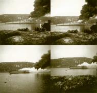 Asisbiz KMS Blucher on fire and sinking in Drobak Sound during the invasion of Norway 9th Apr 1940 Riksarkivet 02