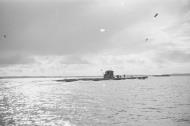 Asisbiz German U boat unknown returning to Brest submarine pens after its war time cruise 03