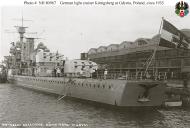 Asisbiz Kriegsmarine light cruiser KMS Konigsberg visiting Gdynia Poland 1935 NH80967