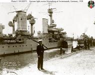 Asisbiz Kriegsmarine light cruiser KMS Konigsberg visiting Swinemunde Germany 1938 NH80971