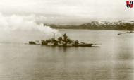 Asisbiz Kriegsmarine battleship KMS Tirpitz starboard side at sea Norway 1943 Luft Seaplanes P36a