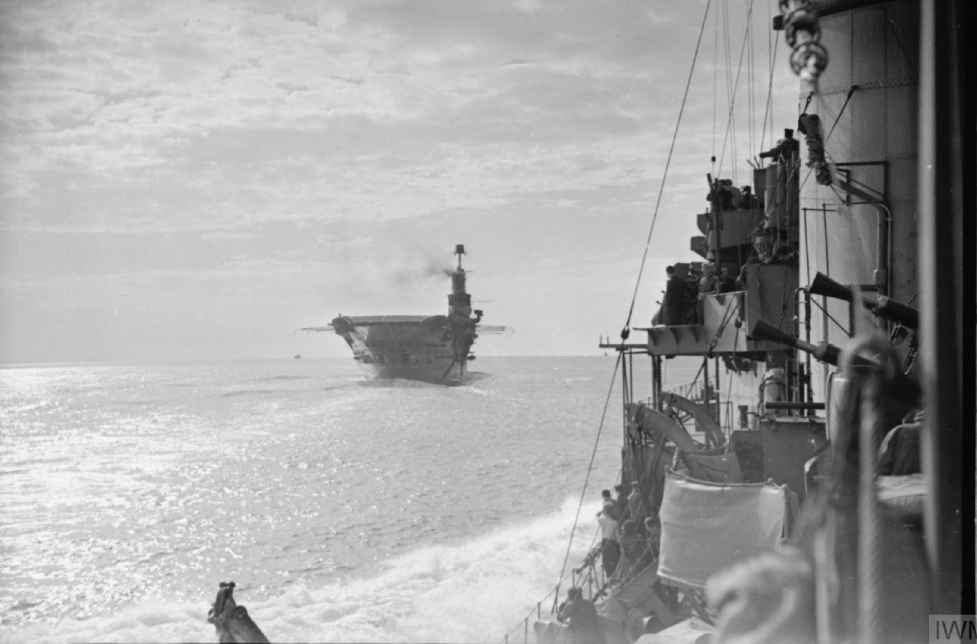 Asisbiz RN carrier HMS Ark Royal close to HMS Kelvin off Sardina Nov ...