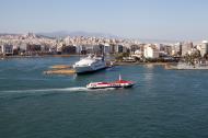 Asisbiz MS Flying Dolphin 18 IMO 8331479 Hellenic Seaways entering Piraeus Port of Athens Greece 02