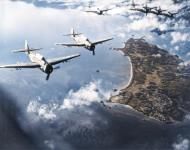 Asisbiz USS Hancock (CV 19) Grumman TBM Avengers over Okinawa supporting the invasion forces 4th Apr 1945 80 G 319244