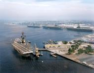 Asisbiz USS Hancock (CVA 19) moored at the Naval Air Station North Island San Diego California 18th July 1970