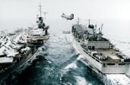 Asisbiz USS Sacramento (AOE 1) replenishing USS Hancock (CVA 19) in the South China Sea April 1966 K 31344