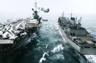 Asisbiz USS Sacramento (AOE 1) replenishing USS Hancock (CVA 19) in the South China Sea April 1966 K 36498