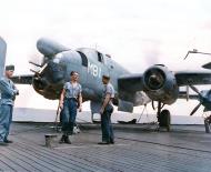 Asisbiz PBJ 1D Mitchell USMC VMB 611 aboard the escort carrier USS Manila Bay (CVE 61) during transport late Aug 1944