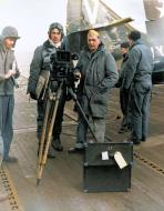 Asisbiz Filming of footage aboard USS Philippine Sea (CV 47) used in John Ford's motion picture This is Korea 80 G 439891