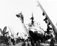 Asisbiz Grumman F9F 2 Panther of VF 111 being refueled with F4U 4B Corsair of VF 114 off Korean 19th Oct 1950 80 G 420916