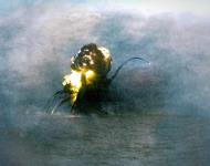 Asisbiz USS Princeton (CVL 23) blows up after being torpedoed by USS Reno (CL 96) of Leyte Gulf on 24th Oct 1944 ASCx