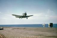 Asisbiz Douglas SBD 3 Dauntless VB 4 White 4 landing aboard CV 4 USS Ranger 01