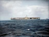 Asisbiz USS Ranger (CV 4) off Scapa Flow Scotland with the Royal Navy home fleet Sep 1943 IWM A19459