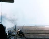 Asisbiz Japanese Mitsubishi Zeke Kamikaze attack on USS White Plains (CVE 66) off Leyte 25th Oct 1944 80 G 288881